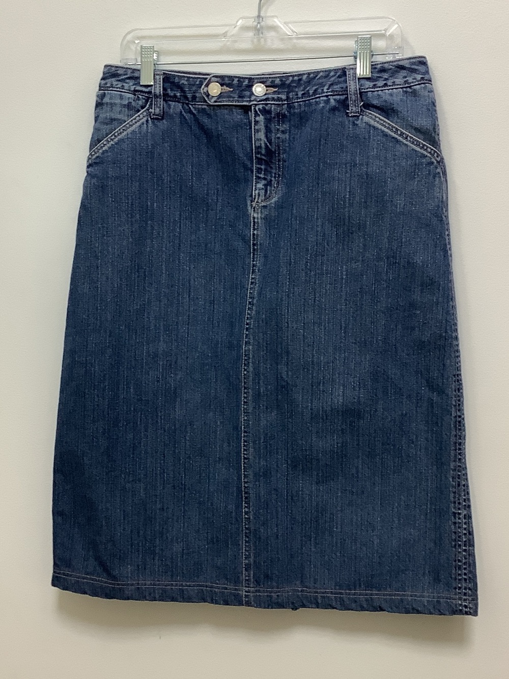 Eddie Bauer Dark Blue Denim Pencil Skirt